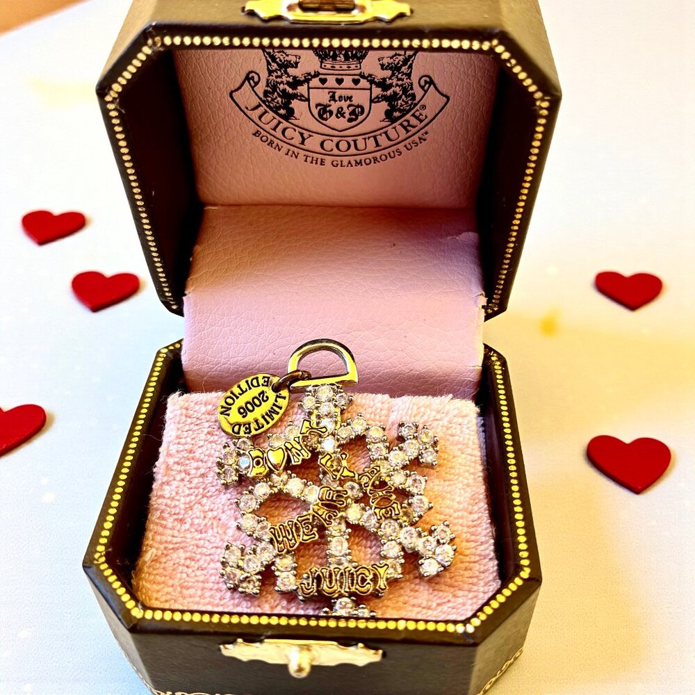 Juicy Couture Limited Edition 2006 Snowflake Charm Crystals DON'T FLAKE WEAR